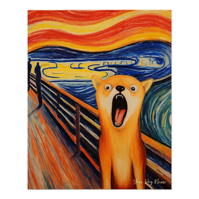 The Scream - Shiba Inu Dog 003 - Pall Munch Poster (Front)