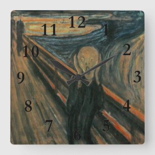 The Scream Square Wall Clock