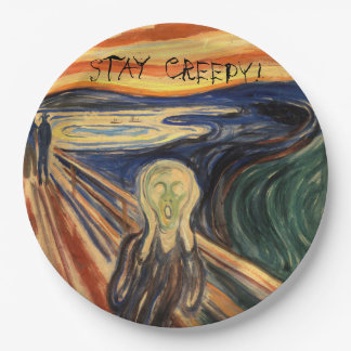 THE SCREAM StAy CrEEpY HaLLoWeeN Paper Plate