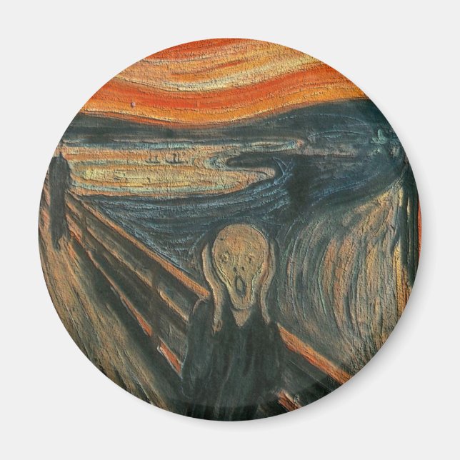The Scream (Textured) by Edvard Munch Magnet (Front)