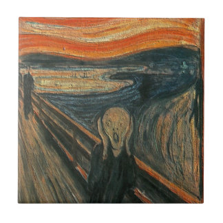 The Scream (Textured) by Edvard Munch Tile