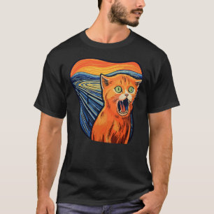 The scream with cat art screaming cat T-Shirt