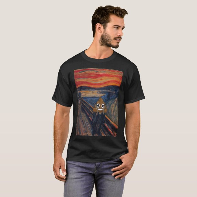 The Scream with Happy Poop T-Shirt (Front Full)