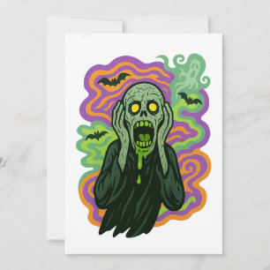 The Scream – Zombie Cartoon Invitation