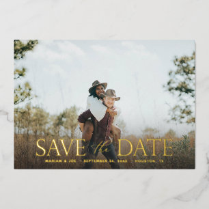 The Script H Modern 2 Photo Save the Date