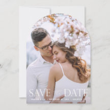 The Script V Modern 2 Photo Save the Date Arc