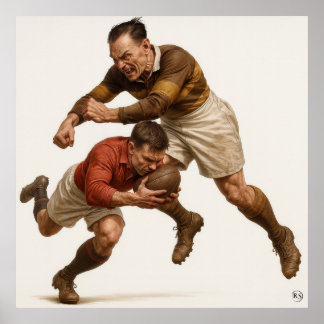 The SCrum Half -  Vintage Rugby Print