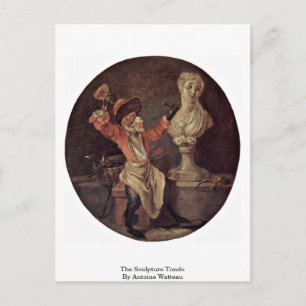 The Sculpture Tondo By Antoine Watteau Postcard