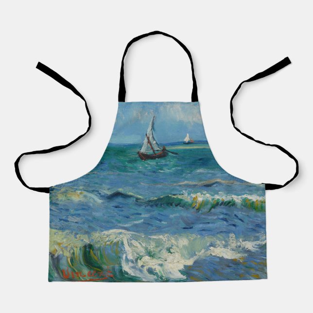 The Sea at Les Saintes Maries de la Mer | Van Gogh Apron (Front)