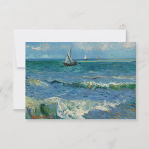 The Sea at Les Saintes Maries de la Mer   Van Gogh Card