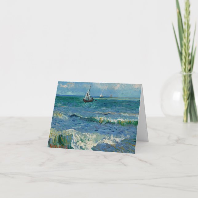 The Sea at Les Saintes Maries de la Mer | Van Gogh Holiday Card (Front)