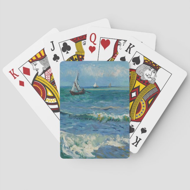 The Sea at Les Saintes Maries de la Mer | Van Gogh Playing Cards (Back)