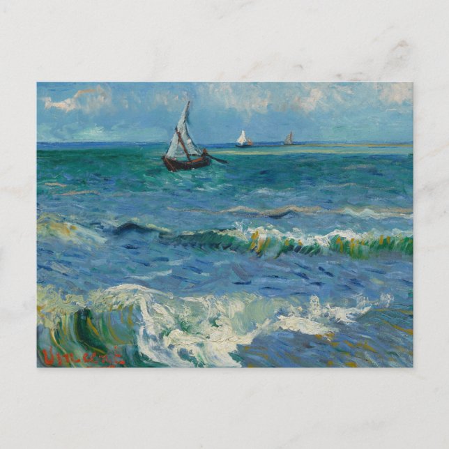 The Sea at Les Saintes Maries de la Mer | Van Gogh Postcard (Front)
