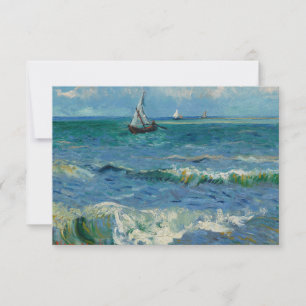 The Sea at Les Saintes Maries de la Mer   Van Gogh RSVP Card