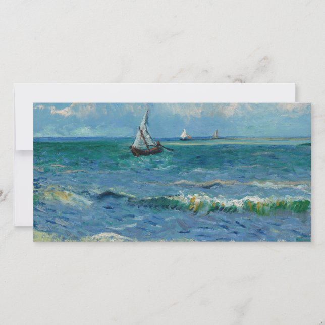The Sea at Les Saintes Maries de la Mer | Van Gogh Thank You Card (Front)