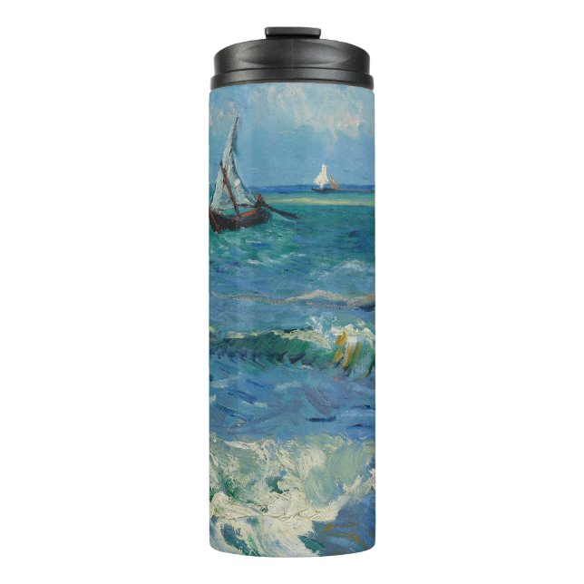 The Sea at Les Saintes Maries de la Mer | Van Gogh Thermal Tumbler (Front)