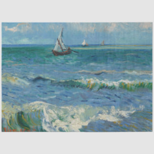 The Sea at Les Saintes Maries de la Mer Van Gogh Tissue Paper