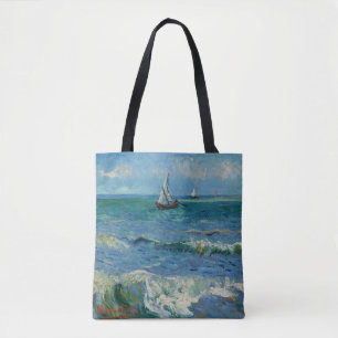 The Sea at Les Saintes Maries de la Mer Van Gogh Tote Bag