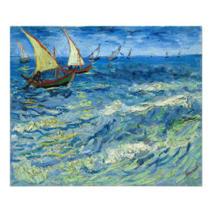 The Sea at Saintes-Maries by Vincent van Gogh Photo Print
