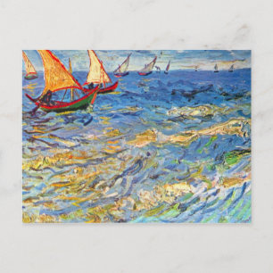 The sea at Saintes-Maries by Vincent van Gogh Postcard