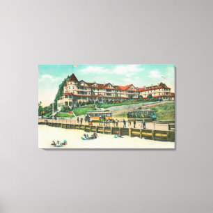 The Sea Beach Hotel from the Beach Canvas Print