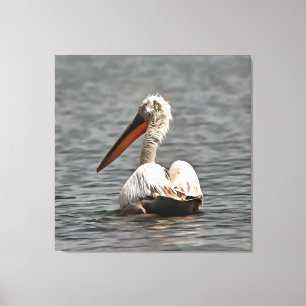 The Sea Breeze Blows The Pelican Where He Wants Canvas Print