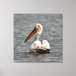 The Sea Breeze Blows The Pelican Where He Wants Canvas Print