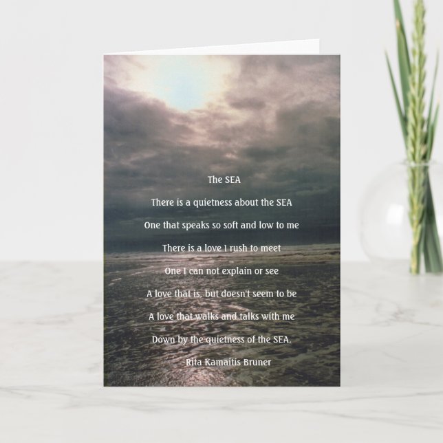 The Sea Inspirational blank card (Front)