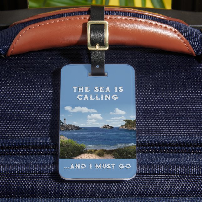 The Sea is calling (customisable) Luggage Tag (Front Insitu 2)