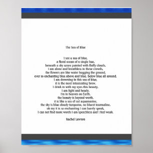 The Sea of Blue a poem Poster
