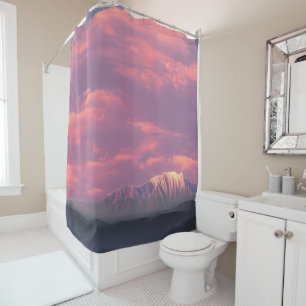 The Sea of Pink Clouds Shower Curtain