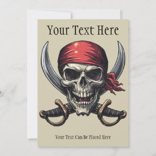 The Sea Pirate Tavern - Skull n Bones Holiday Card