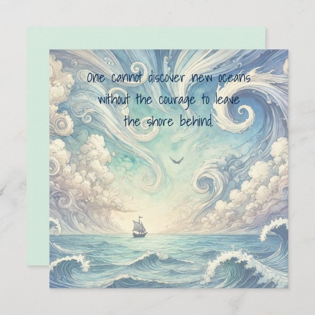 The Sea & Quote  Card (Front/Back)