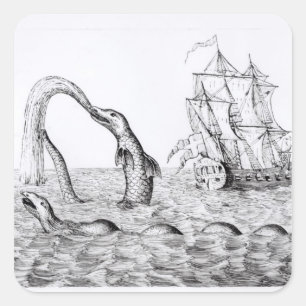 The Sea Serpent Square Sticker