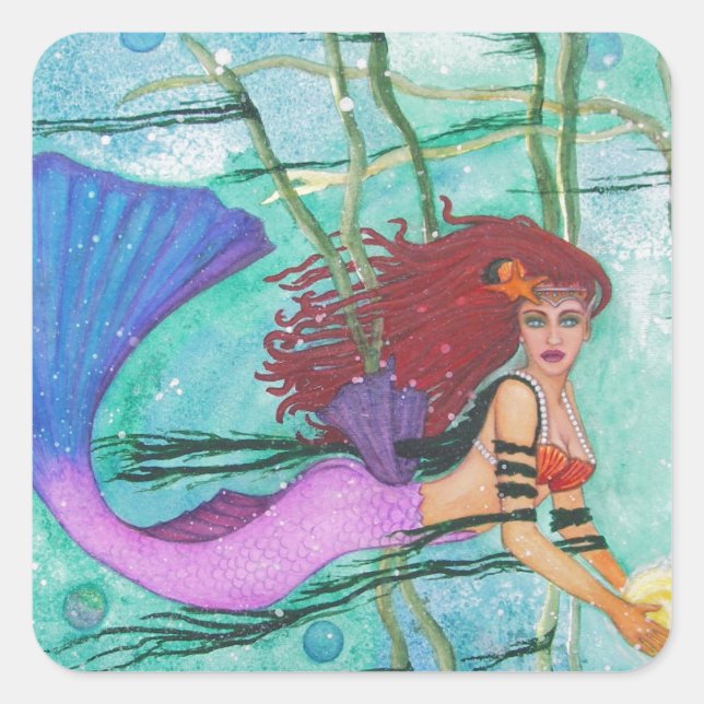 The Sea Sphere Square Sticker (Front)