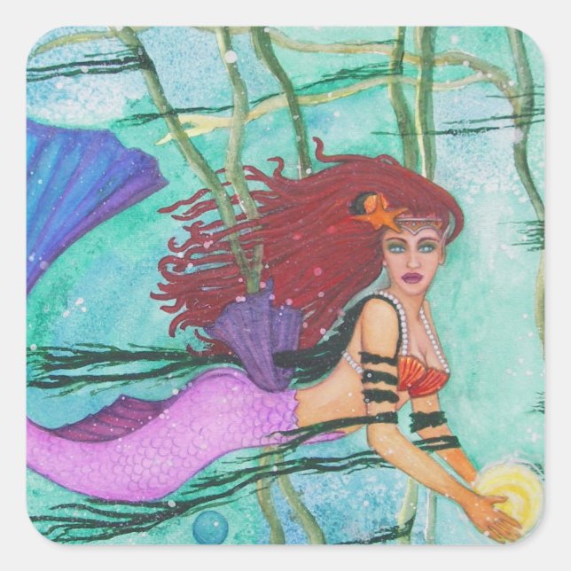 The Sea Sphere Square Sticker (Front)