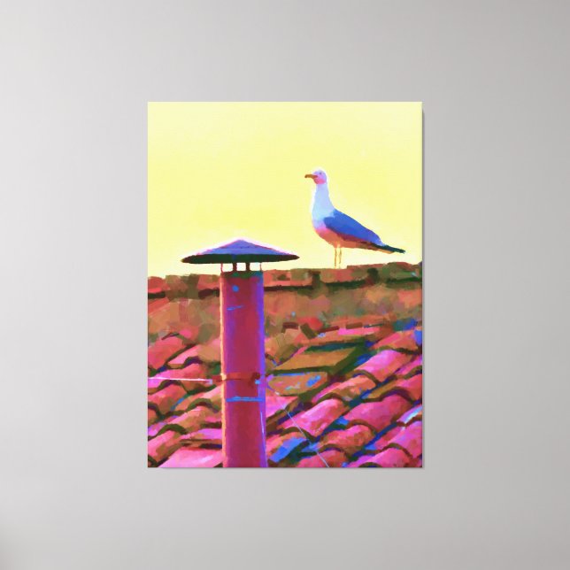 The seagull on an Afternoon of Conclave Canvas Print (Front)