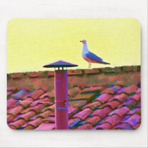 The seagull on an Afternoon of Conclave Mouse Mat