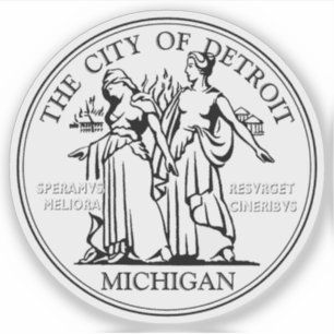 The Seal of Detroit, Michigan, USA