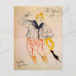 The seamen song by Toulouse-Lautrec Postcard