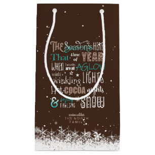 The Season Christmas Poem ID593 Small Gift Bag