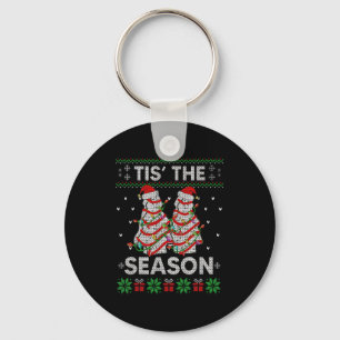 The Season Christmas Tree Cakes Debbie Becky Xmas  Key Ring