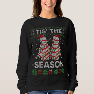 The Season Christmas Tree Cakes Debbie Becky Xmas Sweatshirt