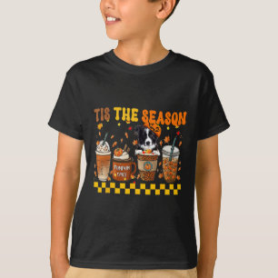 The Season Coffee Pumpkin Border Collie Halloween T-Shirt