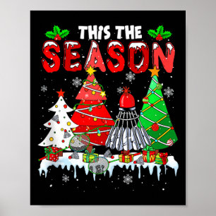 The Season Colorful Christmas Trees Costume Badmin Poster