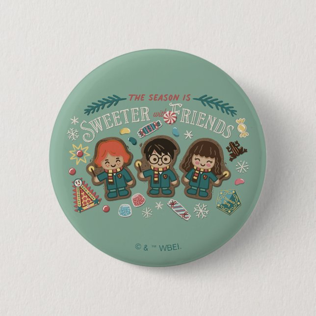 The Season is Sweeter with Friends 6 Cm Round Badge (Front)