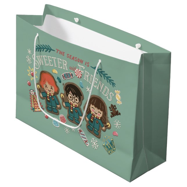 The Season is Sweeter with Friends Large Gift Bag (Front Angled)