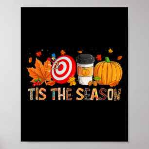 The Season Leopard Pumpkin Darts Halloween Fall Le Poster