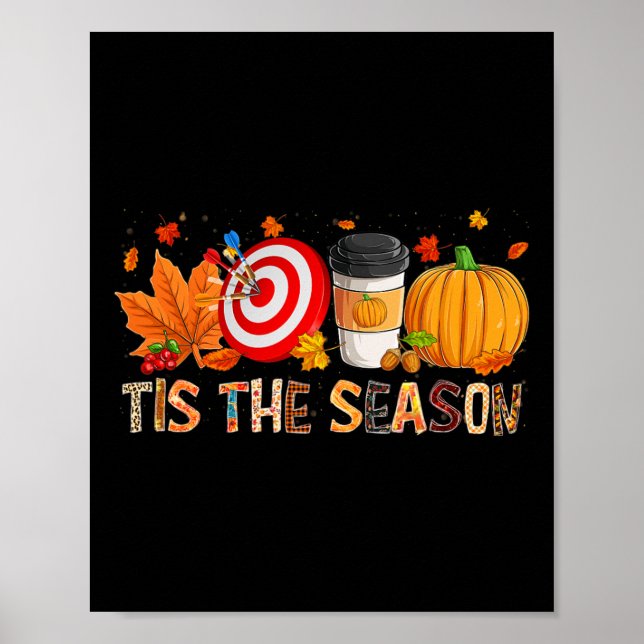 The Season Leopard Pumpkin Darts Halloween Fall Le Poster (Front)