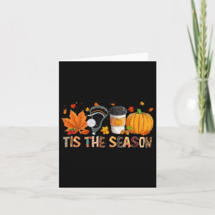 The Season Leopard Pumpkin Lacrosse Halloween Fall Card